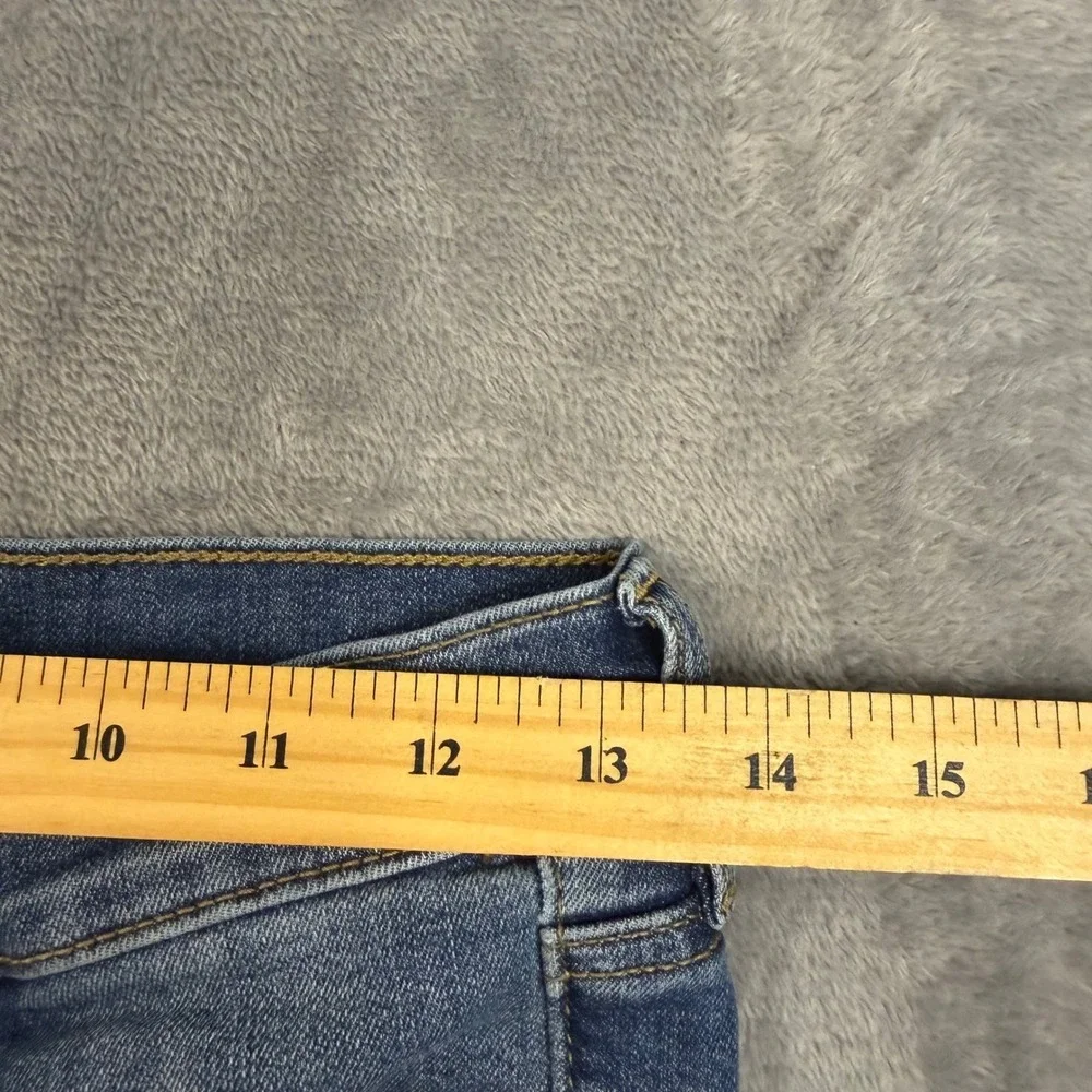 Vintage America Womens Flare Leg Jeans Blue Medium Wash Size 4 High Rise 1035